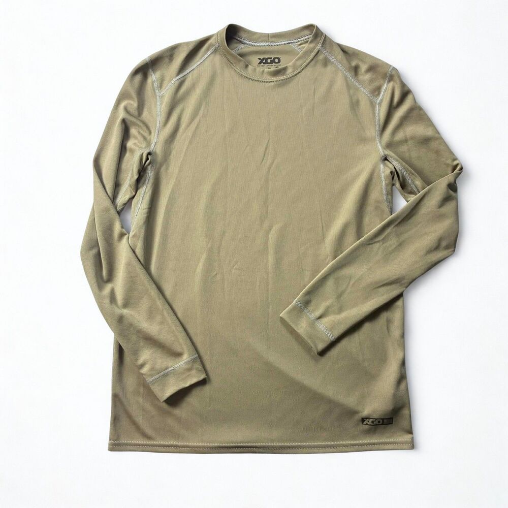 XGO Mens Long Sleeve Performance Shirt Small Coyote Tan USA Military Tactical